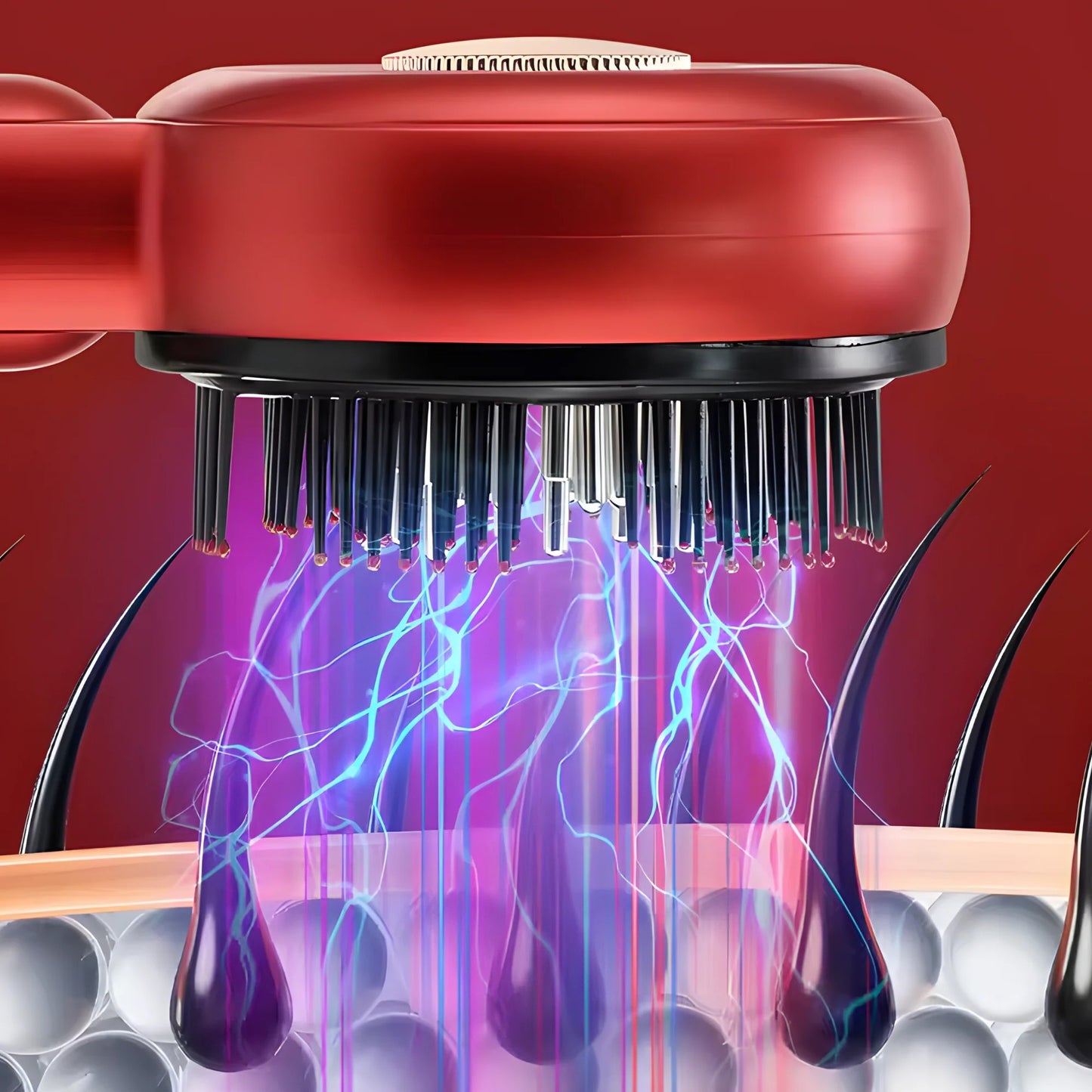 Masajeador Capilar con Luz Roja Terapéutica